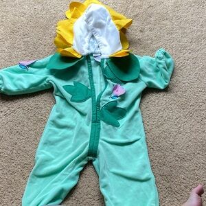 Green Floral Baby Costume